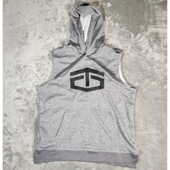 Tapout Hoodie Men XXL 2XL Gray Black Sweatshirt Sleeveless MMA Fighting Adult - Picture 1 of 12